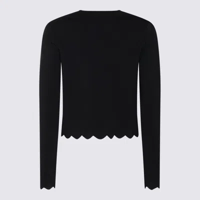 Twinset Black Viscose Casual Jacket In Black