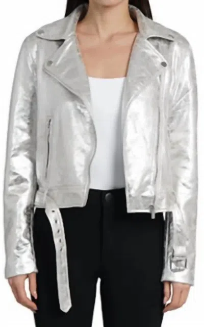 Love Token Blazer In Silver In Metallic