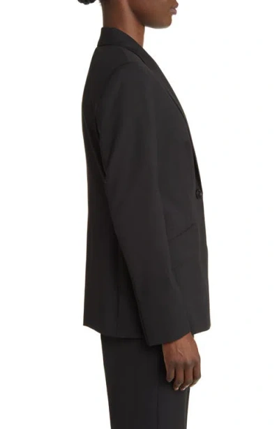 Hugo Boss Boss Jabinalah One-button Virgin Wool Blazer In Black