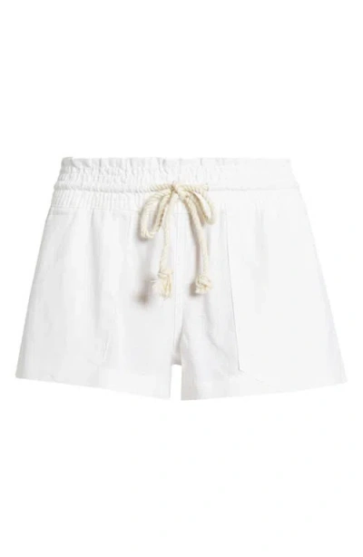 Roxy Oceanside Cotton Drawstring Shorts In White