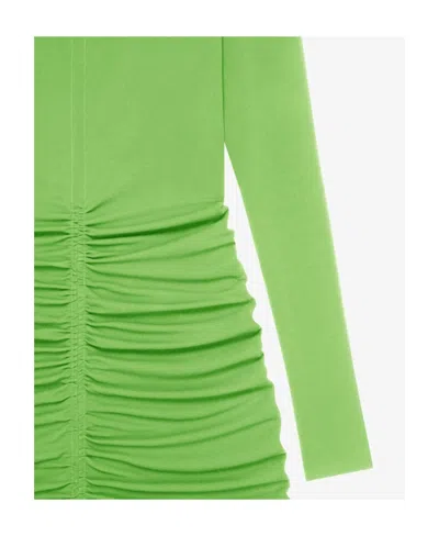 Givenchy Evening Ruched Dress In Jersey In Green