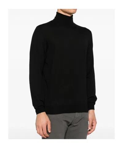 Fedeli Turtleneck Sweater In Black