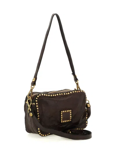 Campomaggi Embellished Studded Shoulder Bag In Brown
