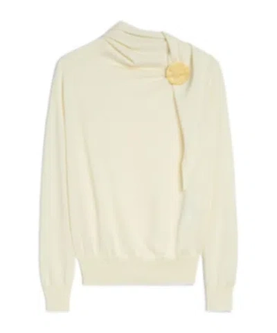 Jil Sander Draped Sweater In Neutral