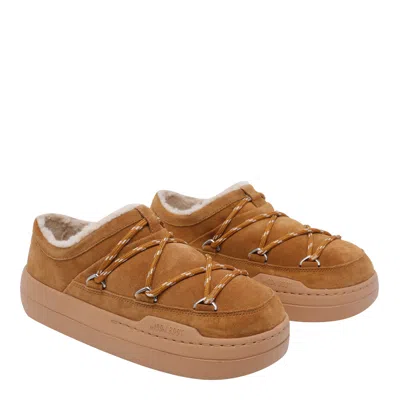 Moon Boot Park Suede Slipper Sneakers In Brown