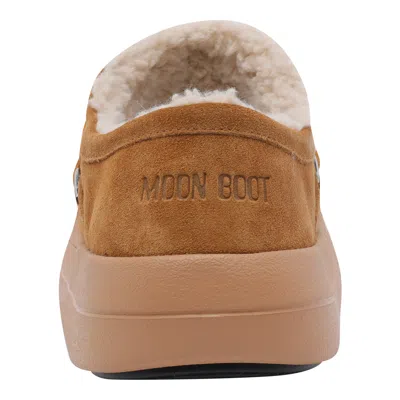 Moon Boot Park Suede Slipper Sneakers In Brown