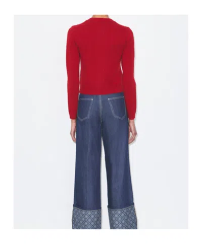 Tory Burch Cashmere Button Cardigan In Red