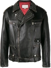 GUCCI GUCCI KING CHARLES SPANIEL BIKER JACKET - BLACK,454040XG31911794442