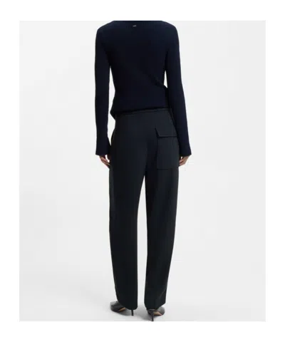 Hugo Boss Patch-pocket Trousers In Blue
