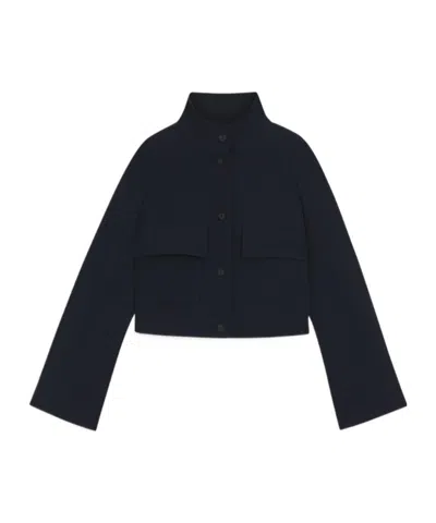 Hugo Boss Flap-pockets Jacket In Blue