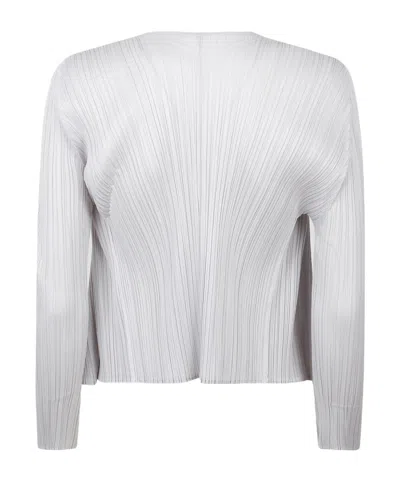 Issey Miyake Basic Cardigan In White