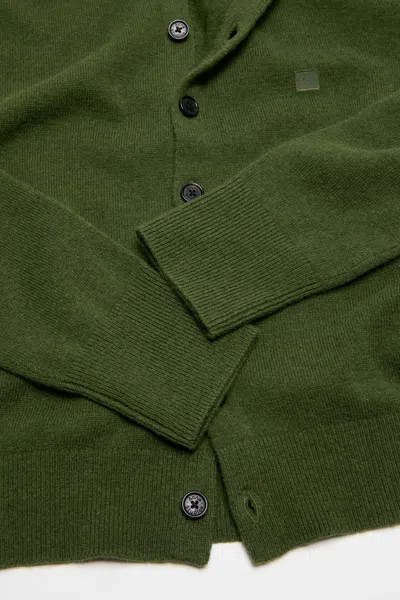 Acne Studios Buttoned Cardigan In Green