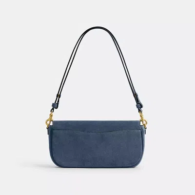 Coach Brook Flap Chain Bag In Blue