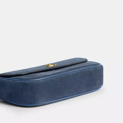 Coach Brook Flap Chain Bag In Blue