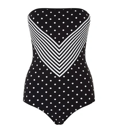 Stella Mccartney Chevron & Polka Dot Strapless One-piece Swimsuit ...