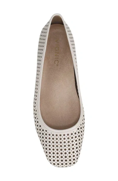 Vionic Orinda Perforated Ballet Flat In Gray