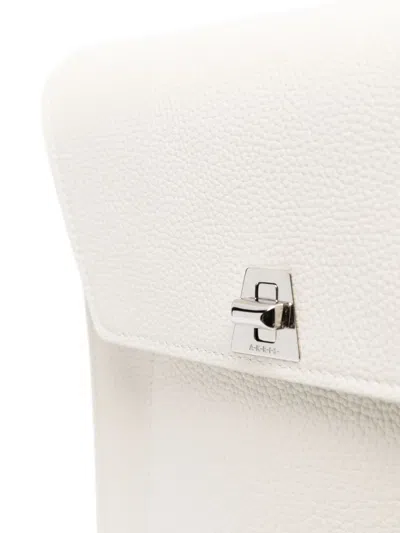 Akris Anouk Small Leather Messenger Bag In White