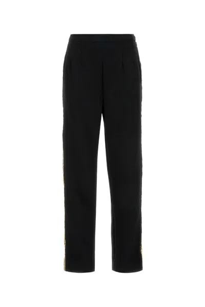 Bode Black Crepe Pant In Black