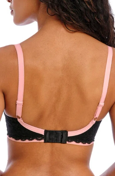 Freya Offbeat Underwire Padded Half Cup Bra In Black