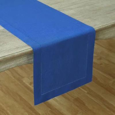 Solino Home Linen Table Runner In Blue