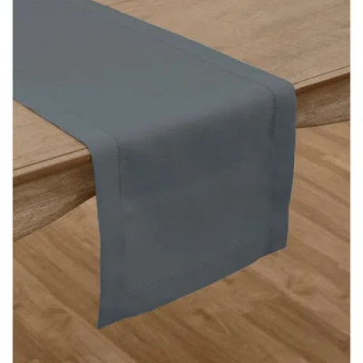Solino Home Linen Table Runner In Gray