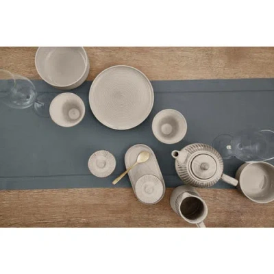 Solino Home Linen Table Runner In Gray