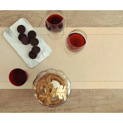 Solino Home Linen Table Runner In Brown