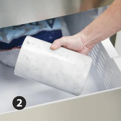 Final Touch Marble & Cork Wine Chiller In Multi