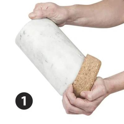 Final Touch Marble & Cork Wine Chiller In Multi