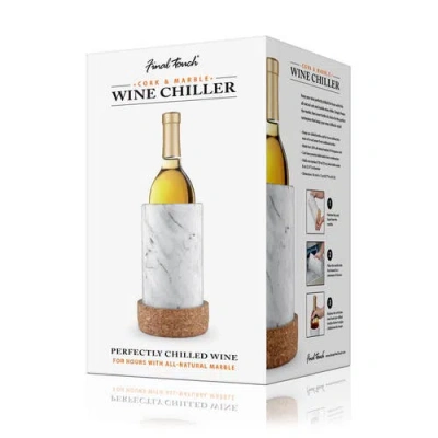 Final Touch Marble & Cork Wine Chiller In Multi