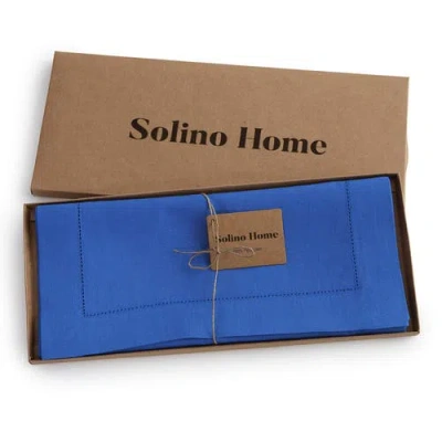 Solino Home Linen Table Runner In Blue