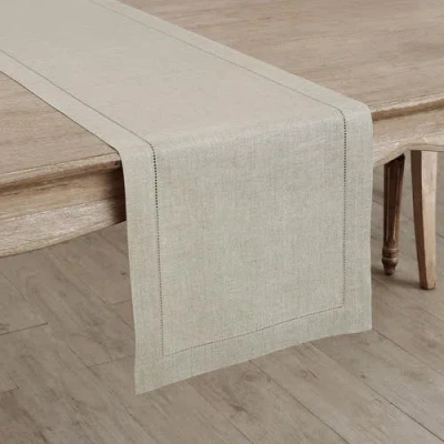 Solino Home Linen Table Runner In Brown