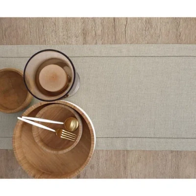 Solino Home Linen Table Runner In Brown