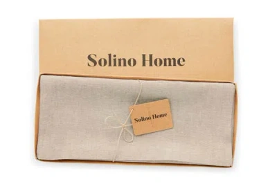 Solino Home Linen Table Runner In Brown