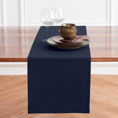 Solino Home Linen Table Runner In Blue