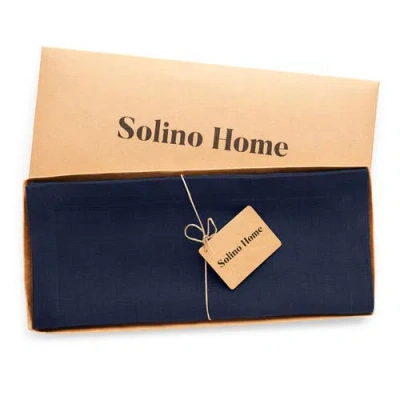 Solino Home Linen Table Runner In Blue
