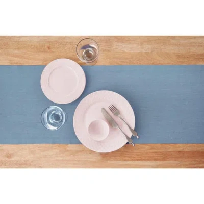 Solino Home Linen Table Runner In Blue