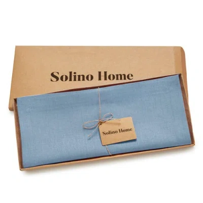 Solino Home Linen Table Runner In Blue