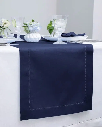 Solino Home Linen Table Runner In Blue