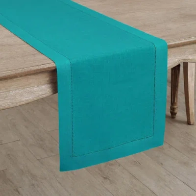 Solino Home Linen Table Runner In Blue