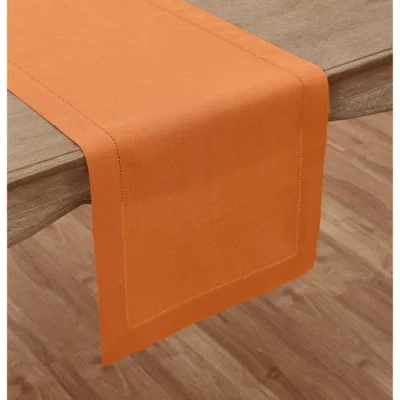Solino Home Linen Table Runner In Orange