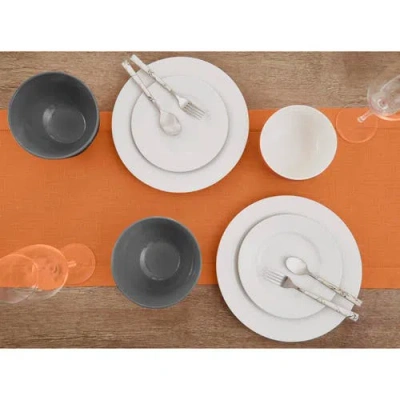 Solino Home Linen Table Runner In Orange