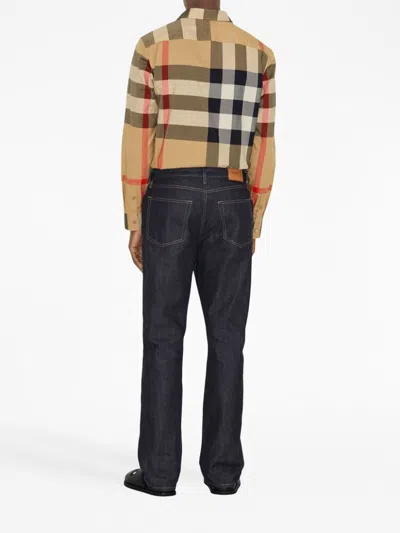 Burberry Summerton Long-sleeved Check Shirt In Brown
