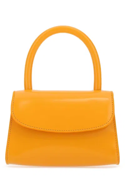 By Far Orange Leather Mini Handbag In Red