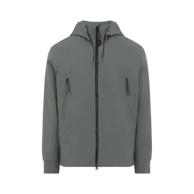 C.p. Company C.p.company Green Shell-r Goggle Polyester Jacket In Gray