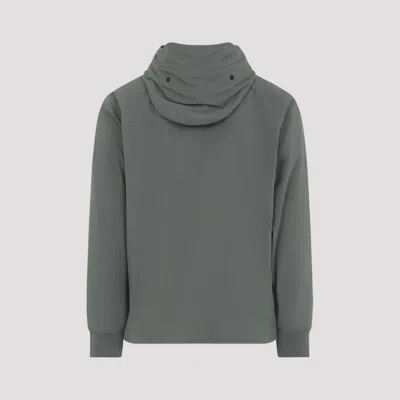 C.p. Company C.p.company Green Shell-r Goggle Polyester Jacket In Gray