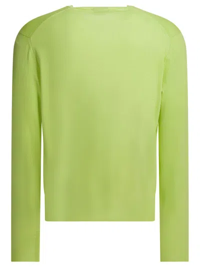Tom Ford Cotton Knit Crew Neck Sweater In Green