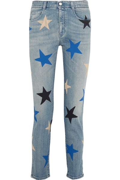 Shop Stella Mccartney Printed Mid-rise Straight-leg Jeans
