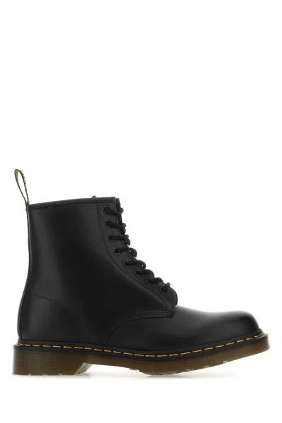Dr. Martens Black Leather 1460 Ankle Boots In Black