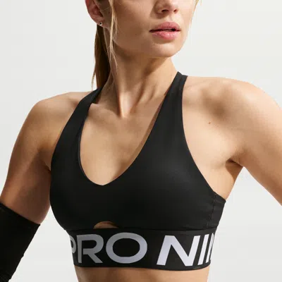 Nike Dri-fit Cutout Racerback Sports Bra In Black